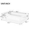 CAVINAS Twin Size Wood Montessori Bed,Modern Floor Bed with Heightened Safety Guardrails and Door,Toddler Bed for Bedroom - 3 of 4