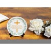 Dicksons Marriage Takes Goldtone Cross Cana Rings 6 inch Porcelain Decorative Display Plate Stand - 4 of 4