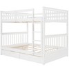 Okak Full-Over-Full Bunk Bed with Ladder 2 Drawers and Safety Guardrail Solid Wood Loft Bunkbeds for Kids, Girls, Boys Easy Assemble, White - 4 of 4