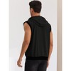 Lars Amadeus Men's Zip Up Sleeveless Drawstring Hooded Vest - image 3 of 4