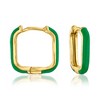Ross-Simons Multicolored Enamel Jewelry Set: 3 Pairs Of Square Hoop Earrings in 18kt Gold Over Sterling - 3 of 4