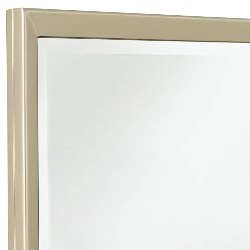 Noble Park Le'Maille Rectangular Vanity Decorative Wall Mirror Modern Beveled Glass Shiny Soft Gold Wood Frame 24" Wide for Bathroom Living Room Home, 3 of 10
