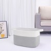 Unique Bargains Woven Handcrafted Cotton Rope Decorative Storage Basket 19" x 13.5" x 11" - 4 of 4