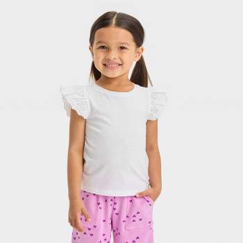 Toddler Girls' Solid Knit Short Sleeve T-shirt - Cat & Jack™ Light Pink 4t  : Target
