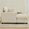 Mjkone Modern Extra-Large Corduroy Upholstered Modular Sectional Sofa Set,Deep Seat Sleeper Chair Indoor with Ottoman - 4 of 4