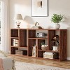 Tribesigns 70.9"Console Table with Storage, 4-Tier Entryway Table Behind Sofa with 9 Cubbies for Living Room, Hallway, Foyer, Rustic Brown - 4 of 4