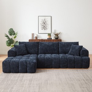 Dolonm Chenier L-shaped Combination Sofa with Side Lounge Chair,Compression Boneless Sofa,No Assembly Required,for Living Room,Bedroom - 1 of 4