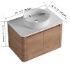 GDFStudio Ford Wall-Mounted Bathroom Vanity With Ceramic Round Sink - 3 of 4