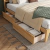 King Size Wooden Platform Bed with Rattan Headboard and Two Storage Drawers - 4 of 4