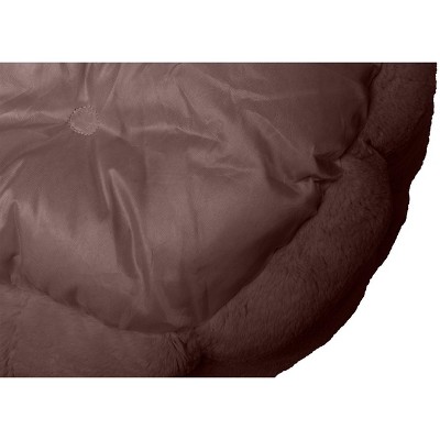 Small Sable Brown Faux Fur Cuddler Pet Bed