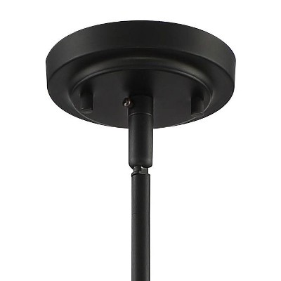 Aurine Floral Silhouette Matte Black Crystal Pendant Chandelier