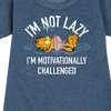 - Garfield - Not Lazy Graphic Short Sleeve Fleece Dress - 2 of 4