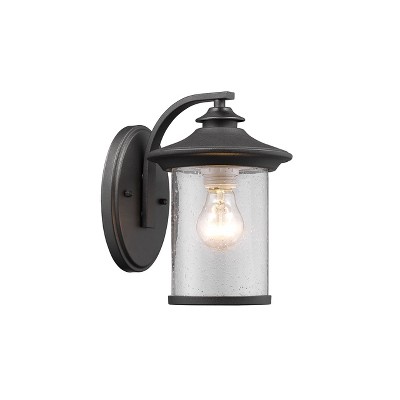 Chloe Lighting Liam Transitional 1 Light Black Outdoor Wall Sconce 10" Height