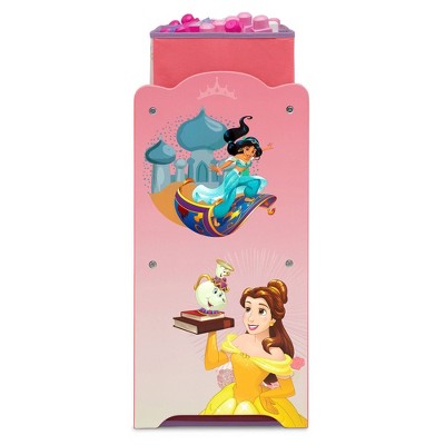 Disney Princess Pink Wooden 6-Bin Toy Organizer
