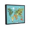 Stupell Industries Country Animals World Map Continents Wildlife Diagram Floater Canvas Wall Art - 3 of 4