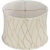Springcrest Kinmen 15 1/4" Top x 16" Bottom x 11" High x 11" Slant Print Lamp Shade Replacement Medium Cream Drum Modern Softback Washer Harp Finial - 4 of 4