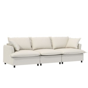NicBex Couches for Living Room 3pc L-shaped Sectional Sofa Modern Chenille Upholstered Sofa Couch with Movable Ottoman - 1 of 4