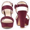 Perphy Women's Platform Slingback Block Heeled Sandals - 2 of 4