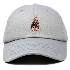 Dalix Red Panda Embroidered Cotton Dad Hat Cute Animal Adjustable Baseball Cap for Outdoor Style Womens - 1 of 4