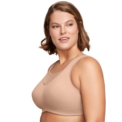 Reggiseno Sportivo Canotta Glamorise No-Bounce 1066 - Senza Ferri, Coppe Rinforzate, Rosa Parfait, Taglia 6G - 6
