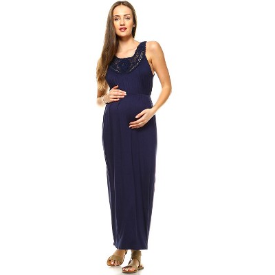 Maternity Kadyn Maxi Dress Navy Large - White Mark : Target