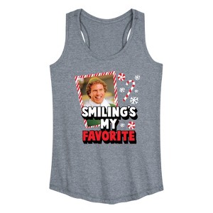 Women's - ELF - Christmas Smilings My Favorite Graphic Racerback Tank - 1 of 4