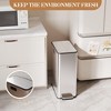 COZONY Stainless Steel Dual Trash Can with Step Lid, Removable Baskets, Kitchen Recycling Bin for Home Office Waste Management - 4 of 4
