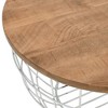 Jofran, Rondo Nested Storage Solid Wood and Metal Basket Coffee Tables (Set of 2) - 4 of 4