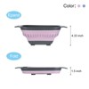 Unique Bargains Fruit Vegetable Washing Square Collapsible Silicone Colander with Handle 2 Pcs - 3 of 4