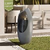 LuxenHome 28.5" Gray Resin Curve Column Sculpture Outdoor Water Fountain with Lights, Garden Waterfall Fountains Indoor and Outdoor Use - 4 of 4