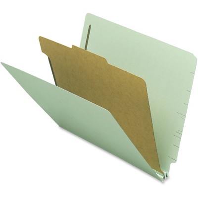 Nature Saver End Tab Classificatn Folders 1 Divider Letter 10/BX GY Green SP17251