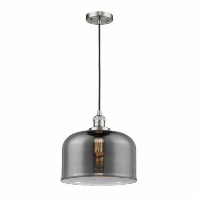 Bell - 1 Light Cord Hung Mini Pendant In Industrial Style-8 Inches Tall and 12 Inches Wide