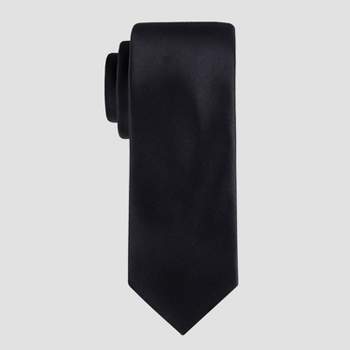 Men's Satin Solid Skinny Tie - Goodfellow & Co™ Black One Size