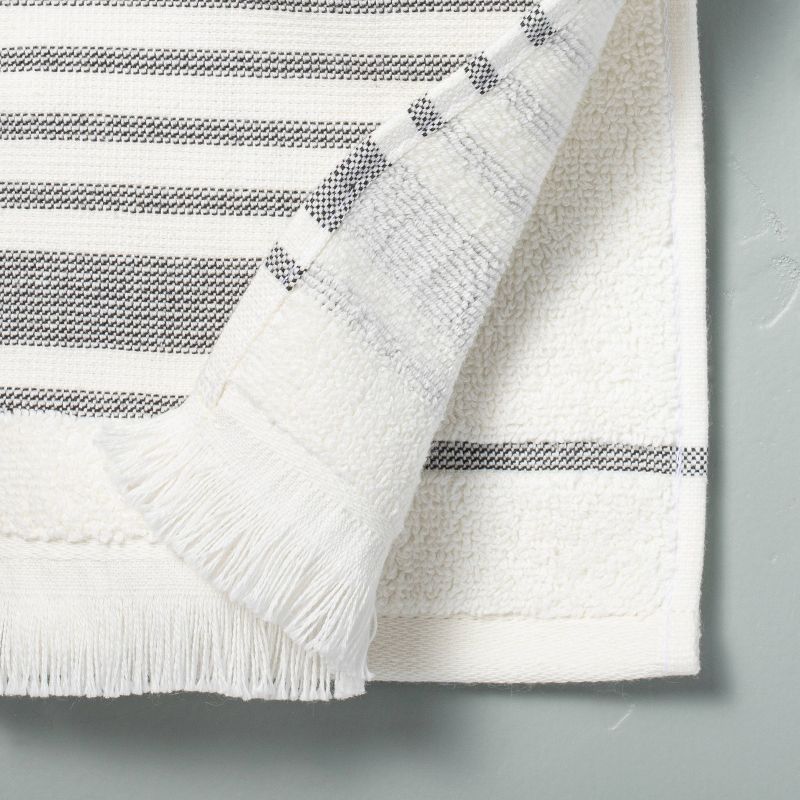 Multistripe Bath Towels Cream/Gray - Hearth & Hand™ with Magnolia, 5 of 12
