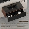 Christopher Knight Home Annabelle Modern Wood Striped Wall-Mounted Bathroom Vanity with Soft-Close Drawer and Quartz Sand Basin - 4 of 4