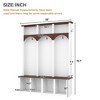 PAGED 59 inch Farmhouse Hall Tree for Entryway,Modern Coat Racks with 5 Hooks & 7 Cubbies,Entryway Furniture for Hallway,Living Room,Bedroom - 4 of 4