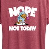 Women's - Garfield - Nope Not Today Short Sleeve Graphic T-Shirt - 2 of 4