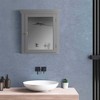 Teamson Home Stratford Removable Medicine Cabinet Gray : Microfiber, Machine Washable, Non-Slip Backing - 2 of 4