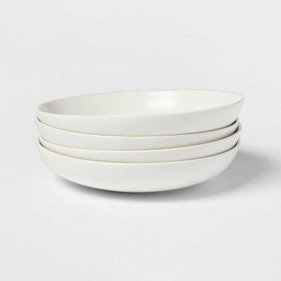 30oz 4pk Stoneware Acton Dinner Bowls White - Threshold™