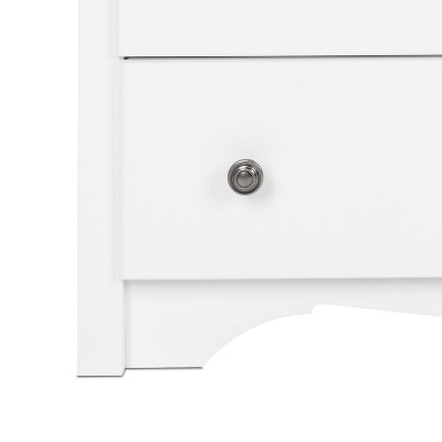 White Double 8-Drawer Horizontal Dresser with Deep Drawers