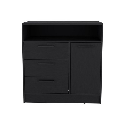 NicBex 3 Drawers Dresser for Bedroom with 1 Cabinet and shelf,Chest of Drawers with Metal Handle Design,Storage Dressers for Bedroom