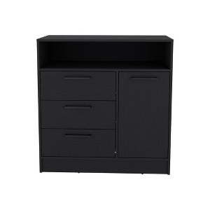 NicBex 3 Drawers Dresser for Bedroom with 1 Cabinet and shelf,Chest of Drawers with Metal Handle Design,Storage Dressers for Bedroom - 1 of 4