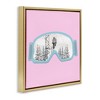 Stupell Industries Winter Slopes Goggles Floating Frame Canvas Art, Gold, 18" x 18" - 2 of 4