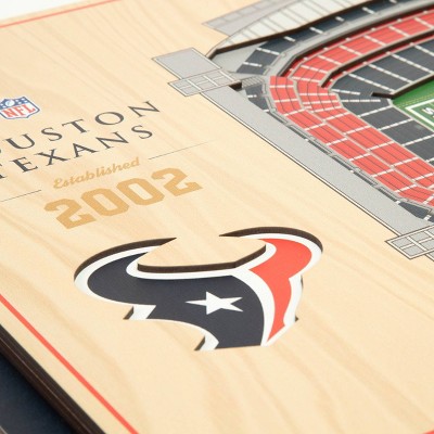 Houston Texans 5-Layer 3D Stadium Wood Wall Art