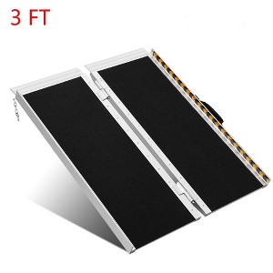 Portable Wheelchair Ramp Non-Slip Aluminum Folding Handicap Ramp Up To 800Lbs - 1 of 4