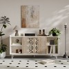 58" Sideboard Buffet Cabinet, Coffee Bar Cabinet with Sliding Door, Entryway Console Table TV Stand, Kitchen Pantry Storage Cabinet for Living Room - 2 of 4