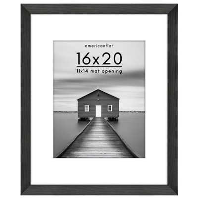 Americanflat Wide Molding Picture Frame with Mat