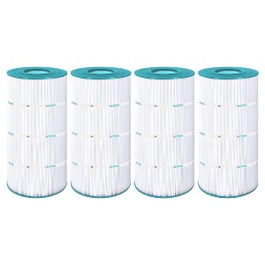 Hurricane Filters Replacement Spa Filter Cartridge for Unicel C-8311, PXST100, Filbur FC-1285, and Hayward X-Stream CC100, White, 4 Pack - 1 of 4