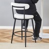 KTMBDW Bar Stools Set of 2, Ergonomic Modern Counter Stools with Upholstered Cushions and Footrest, Barstools for Bar, Kitchen, Dining Room - 4 of 4