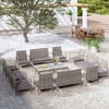 vidaXL Patio Lounge Set Set of 16 Gray - 2 of 4
